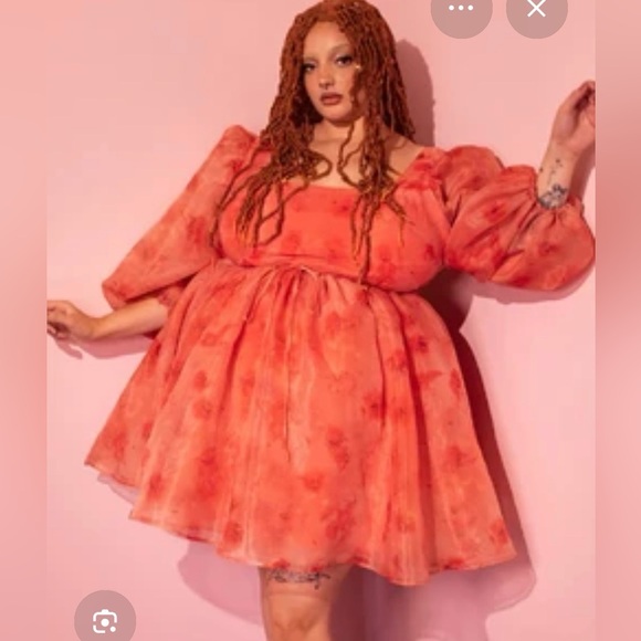 Vixen by Micheline Pitt Vibrant Orange labyrinth size medium never worn Fierys - Picture 8 of 8